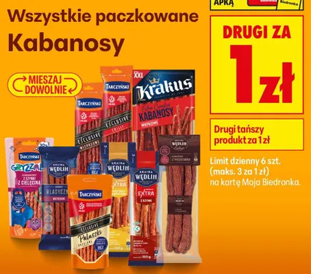 Kabanosy Exclusive wieprzowe Tarczyński promocja w Biedronka