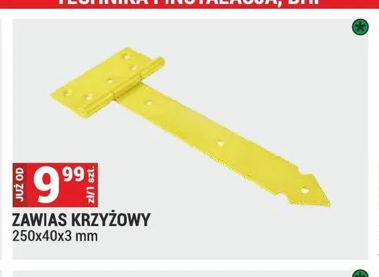 Zawias krzyżowy 250x40x3mm promocja w Merkury Market