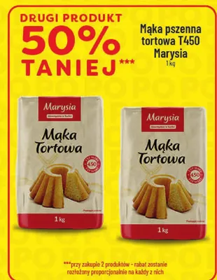 Mąka pszenna tortowa T450 promocja w POLOmarket