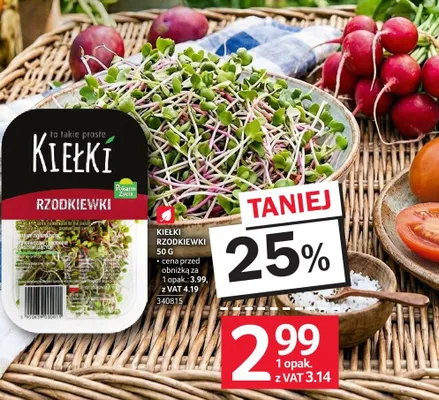 Kiełki rzodkiewki 50 g promocja w Selgros