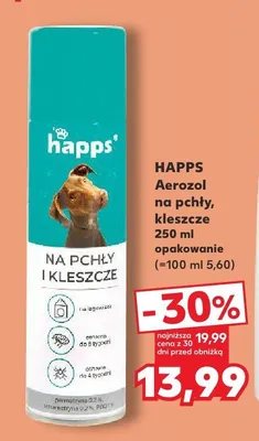 Aerozol na pchły, kleszcze HAPPS promocja w Kaufland