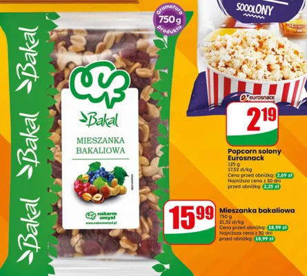 Popcorn solony Maxi Eurosnack promocja w Dino