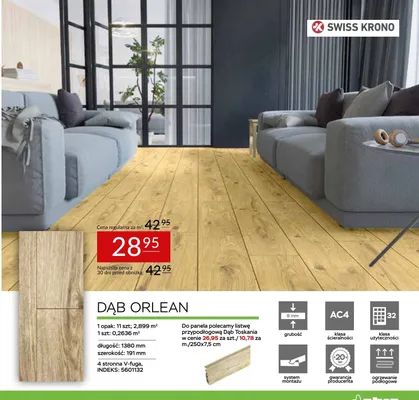 Panel laminowany Dąb Orlean Swiss Krono promocja w Abra Meble