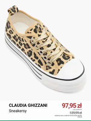 Sneakersy Claudia Ghizzani promocja w Deichmann