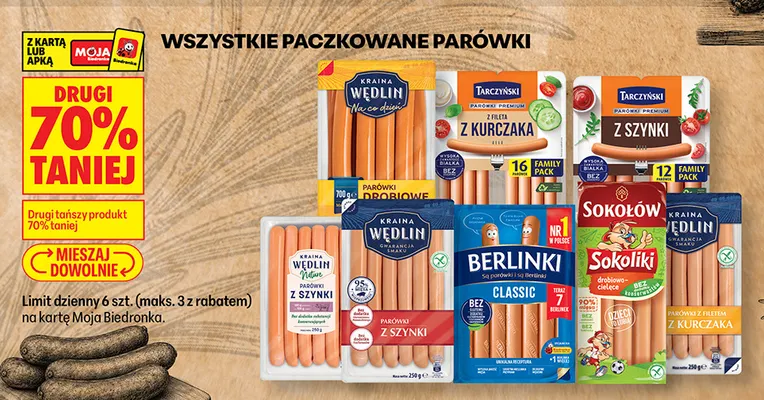 Parówki z szynki Nature Kraina Wędlin promocja w Biedronka