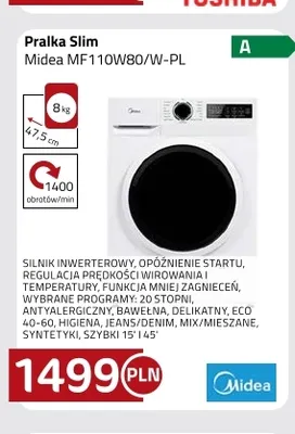 Pralka Slim Midea MF110W80/W-PL promocja w kakto.pl