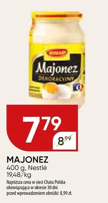 Majonez dekoracyjny Winiary promocja w Chata Polska