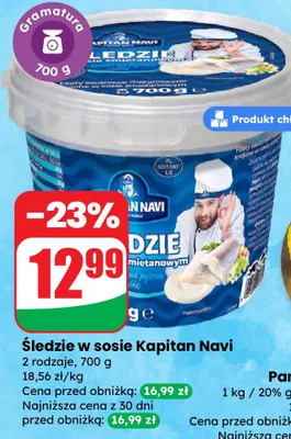 Śledzie w sosie promocja w Dino