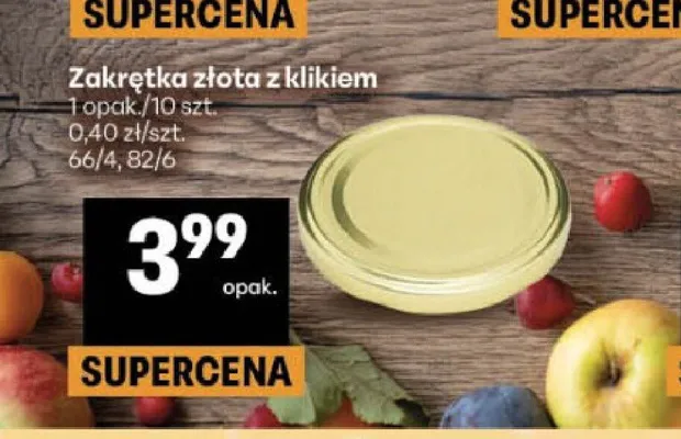 Zakrętka złota z klikiem 10-pak promocja w Delikatesy Centrum