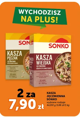 Kasza pęczak jęczmienna Sonko promocja w Groszek