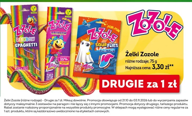 Żelki Zozole promocja w Żabka