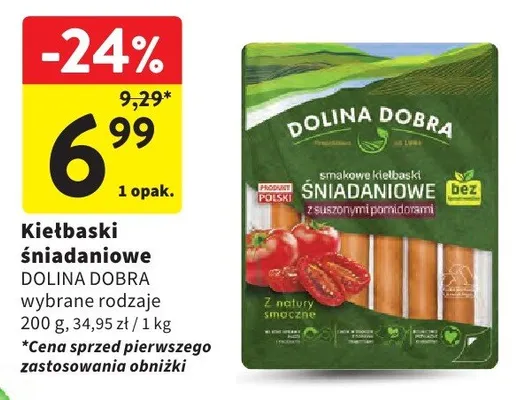 Kiełbaski śniadaniowe promocja w Intermarche