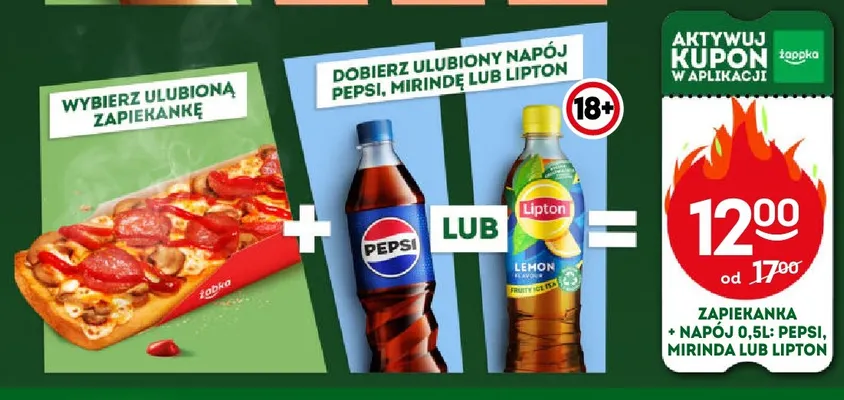 Zestaw zapiekanka + napój Lipton 0,5 l promocja w Żabka