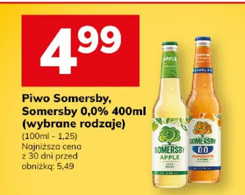Piwo Somersby, Somersby 0.0% (wybrane rodzaje) promocja w Hitpol