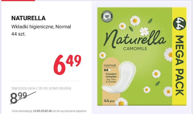 Wkładki higieniczne, Normal promocja w Rossmann