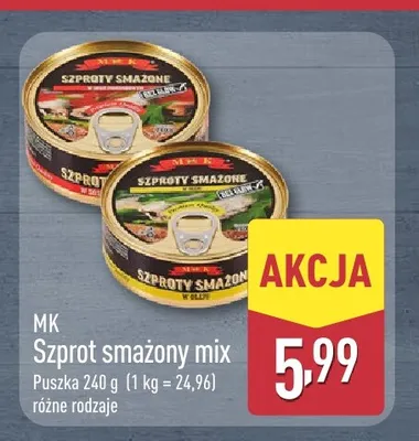 Szprot smażony w sosie pomidorowym MK promocja w Aldi