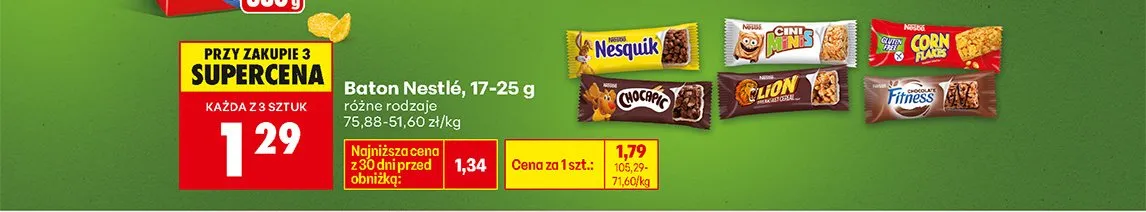 Baton, różne rodzaje promocja w Biedronka