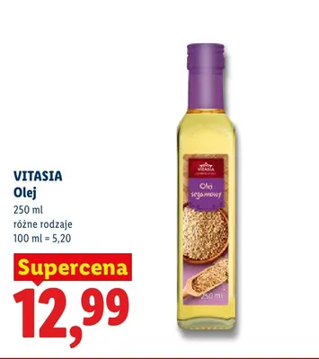 Olej Vitasia promocja w Lidl