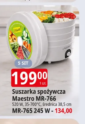 Suszarka spożywcza Maestro MR-765 promocja w Leclerc