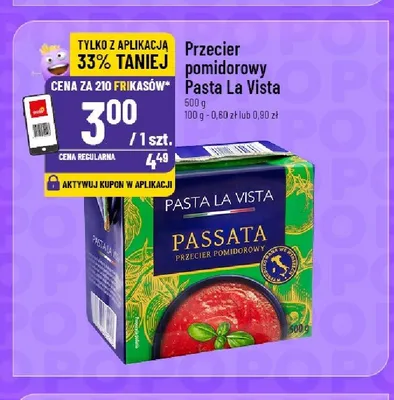 Przecier pomidorowy Passata Pasta La Vista promocja w POLOmarket