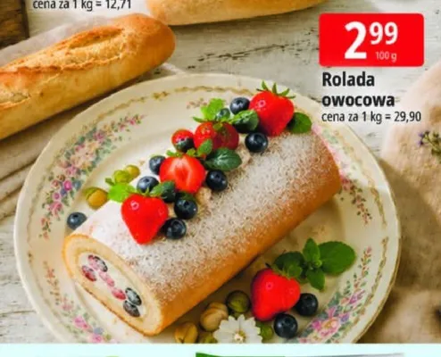 Rolada owocowa promocja w Leclerc
