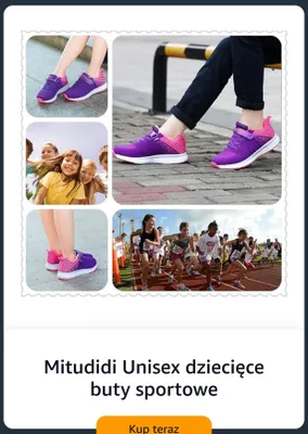 Buty sportowe dziecięce Mitudidi Unisex promocja w Amazon
