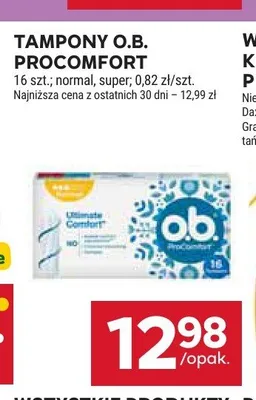 Tampony O.B. ProComfort promocja w Stokrotka
