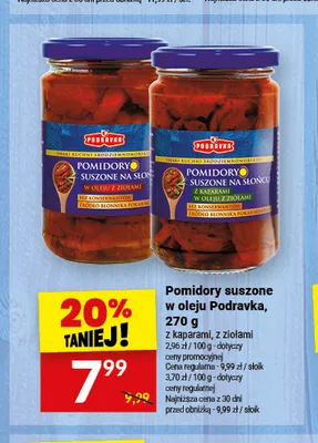 Pomidory suszone w oleju z kaparami Podravka promocja w Twój Market
