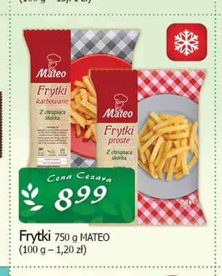 Frytki Mateo promocja w CEZAR Delikatesy