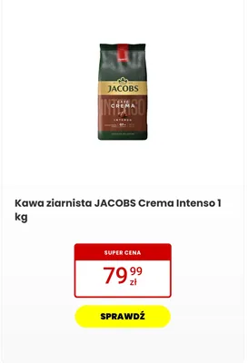 Kawa ziarnista Jacobs Crema Intenso promocja w Media Expert