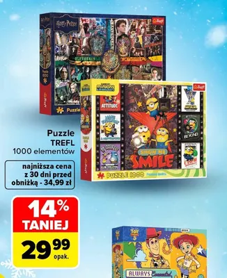Puzzle Trefl 1000 elementów promocja w Carrefour