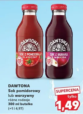 Sok warzywny Dawtona z buraka z jabłkiem promocja w Kaufland