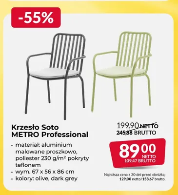 Krzesło Soto METRO Professional promocja w Makro