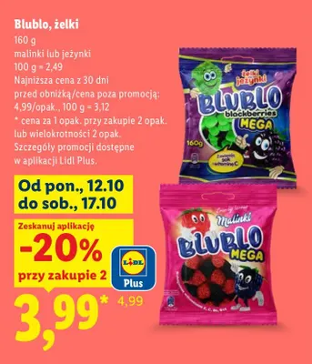 Żelki jeżynki Blublo promocja w Lidl