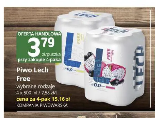 Piwo bezalkoholowe Lech 4-pak promocja w Marketvita