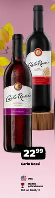Wino czerwone półwytrawne Carlo Rossi Red Medium Dry promocja w Netto