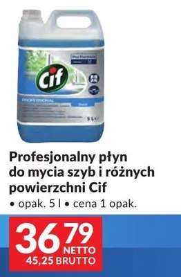 Profesjonalny płyn do mycia szyb i różnych powierzchni Cif promocja w Makro