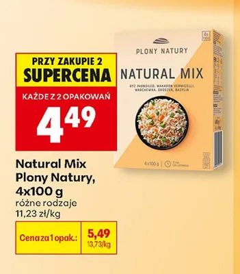 Natural Mix Plony Natury 4-pak 100g promocja w Biedronka