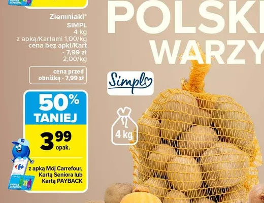 Ziemniaki Simpl promocja w Carrefour