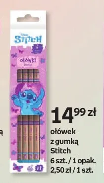 Ołówek z gumką Stitch promocja w Empik