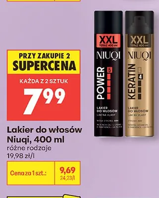 Lakier do włosów Niuqi promocja w Biedronka