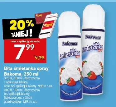 Biła śmietanka spray promocja w Twój Market