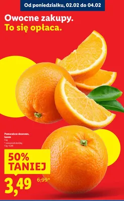 Pomarańcze deserowe luzem promocja w Lidl