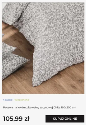 Poszwa na kołdrę z bawełny satynowej Chita home&you 160x200 cm promocja w home&you
