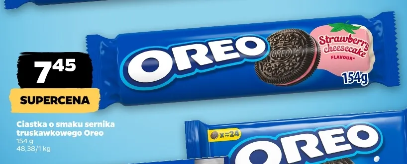 Ciastka o smaku sernika truskawkowego Oreo promocja w Netto