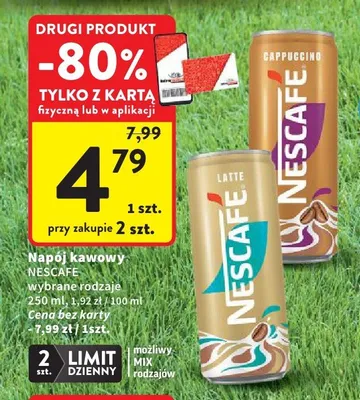 Napój kawowy NESCAFE Cappuccino promocja w Intermarche