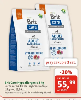 Sucha karma dla psa Brit Care Hypoallergenic promocja w MAXI ZOO