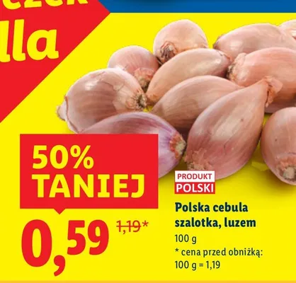 Cebula szalotka polska luzem promocja w Lidl