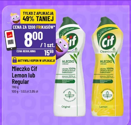 Mleczko Cif Lemon lub Regular promocja w POLOmarket