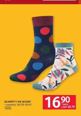 Skarpety we wzory promocja w Selgros